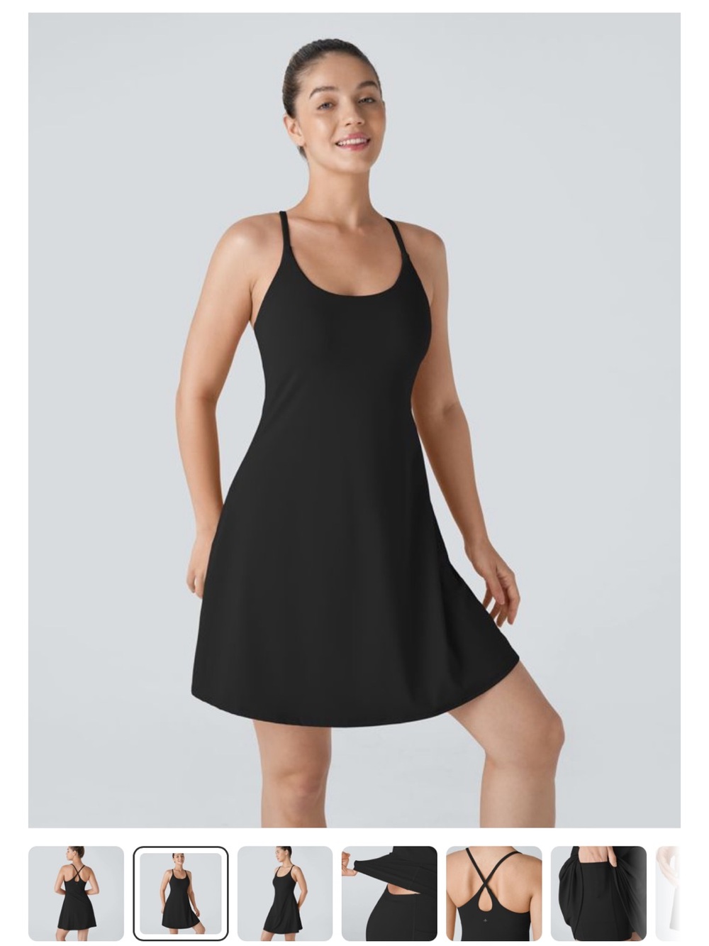 Women’s Black Halara active dress small long